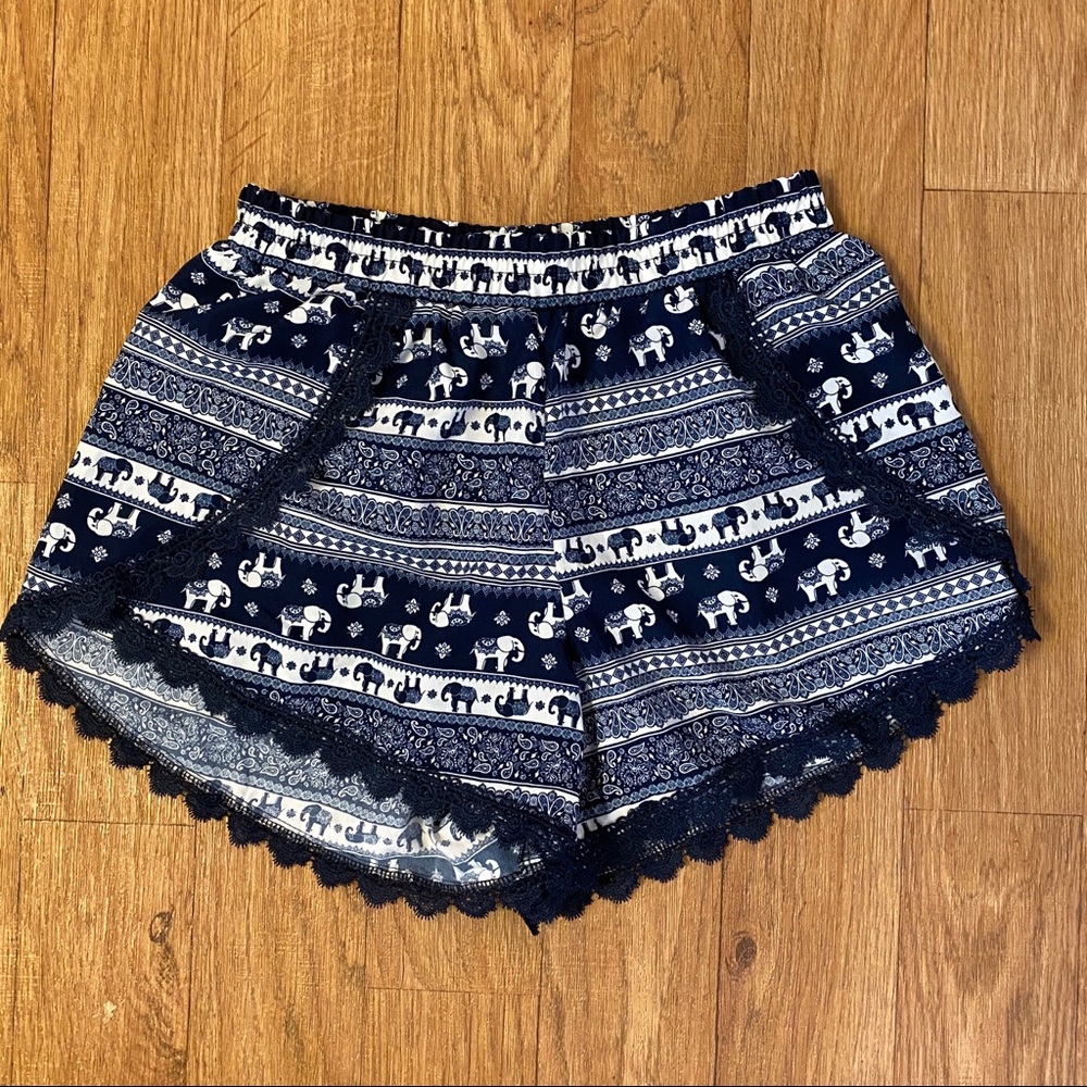 Elephant Print Shorts